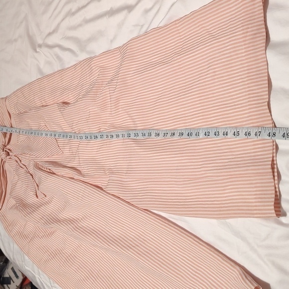 Club Monaco - Pink & White Striped High Waisted Flared “Bryanna” Pants Sz 12. - Picture 6 of 13